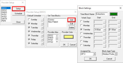 Setting up Perfect Day Scheduling | Dentrix Canada