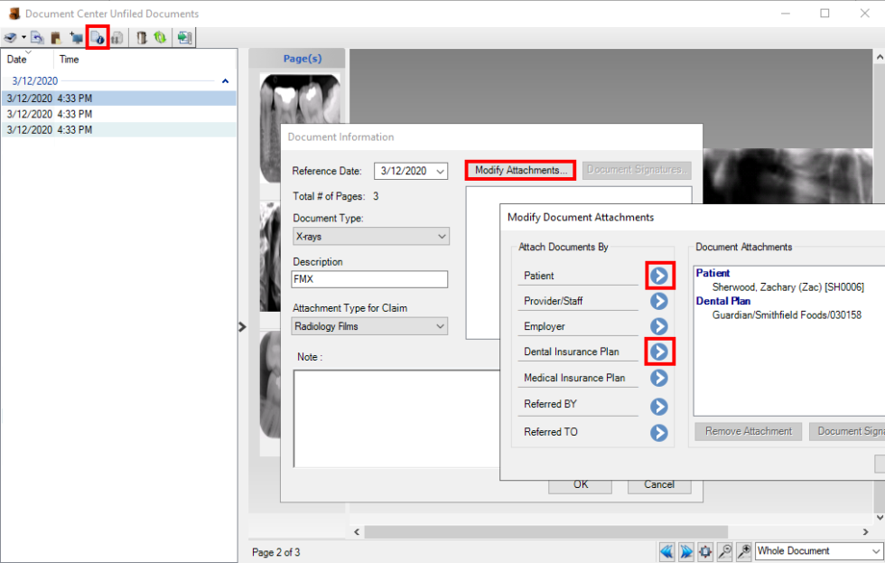 Attaching or Deleting Unfiled Documents in the Document Center ...