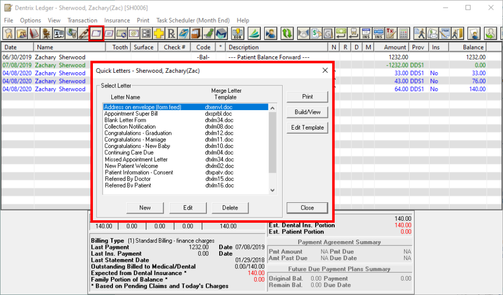 Creating and Using Quick Letters Dentrix Canada