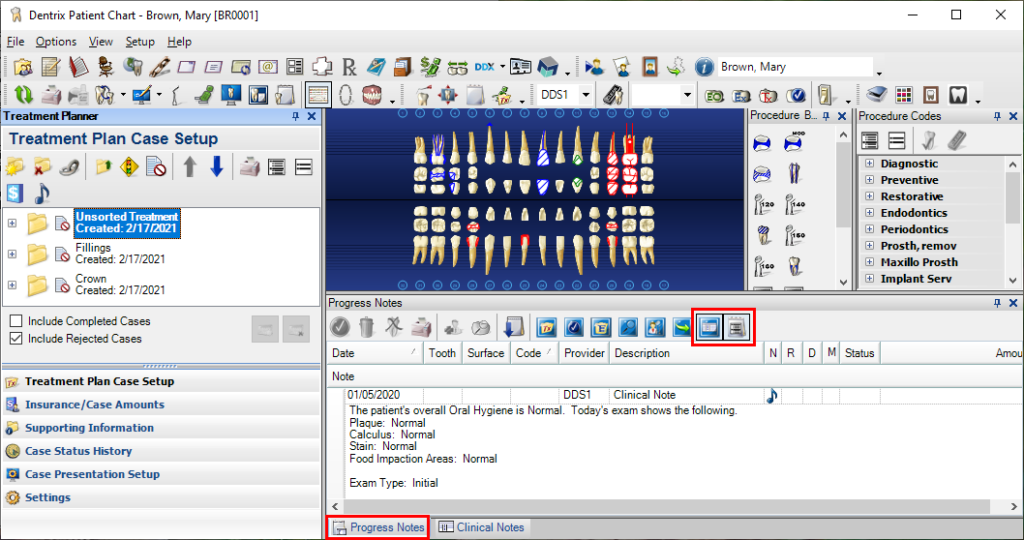 Viewing All Of A Patient s Clinical Notes At Once Dentrix Canada